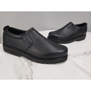 Responder Work America Men's Black Leather Upper Slip On Work Shoes Size 13 WIDE